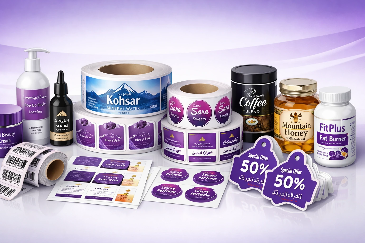 چاپ لیبل برای بسته بندی های خانگی و صنعتی